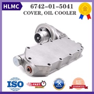 Excavator Parts 6CT8.3 SA6D114 Engine PC300-7 PC300-8 Lubrication Oil Cooler Cover 6742-01-5041 3934