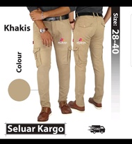 6 pocket seluar Cargo Men Straight Cut/slimfit Seluar Cargo Seluar Kerja Tactical Cargo Pants