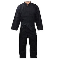 Bộ Đồ Võ phục Võ Cổ Truyền Màu Đen Trơn Nhiều Size Kèm Đai | Quần Áo Tập Võ Kung Fu, Trang Phục Võ T