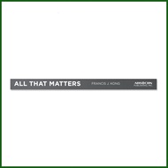 ◸ ▬ ALL THAT MATTERS by Francis Kong