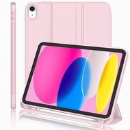 For iPad 11th 10th Generation 2022 10.9 inch Stand Smart Case with Soft TPU Back Cover for iPad 10th