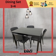 EWJ Dining Table /Meja Makan 4 & 6 orang Meja Makan Murah Cantik/Meja Makan 4 Kerusi