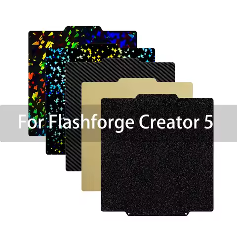 For Flashforge Creator 5/5 PRO Build Plate 256x256mm C5 Spring Steel Sheet Double Sided PEI PET PEO 