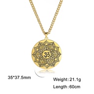 SKYRIM Stainless Steel OM Symbol Pendant Necklace OM Yoga Long Chain Necklace Jewelry for Women Men