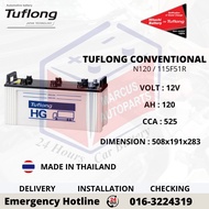 TUFLONG CONVENTIONAL N120 | 115F51R AUTOMOTIVE CAR BATTERY