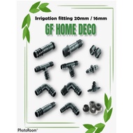 1pcs 16mm Polypipe Poly Pipe Irrigation Tubing Water Pipe Fitting 16mm / 20mm Fertigasi Fitting