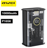 Awei P180K / P165K 20000mAh 10000mAh Powerbank 22.5W Fast Charging High Quality Safe Battery Translu