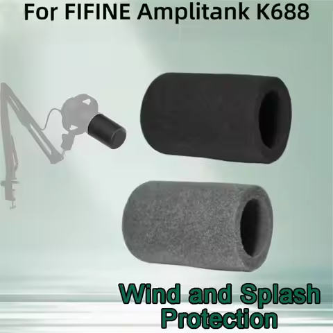 1pcs Replacement Mic Windscreen Cover Flocked Sponge Foam Windproof Microphone Cover for FIFINE Ampl