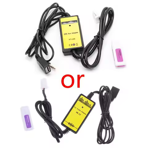 M68B Car Audio CD Adapter Changer MP3 Interface AUX SD USB Data Cable 2x6Pin For Toyo