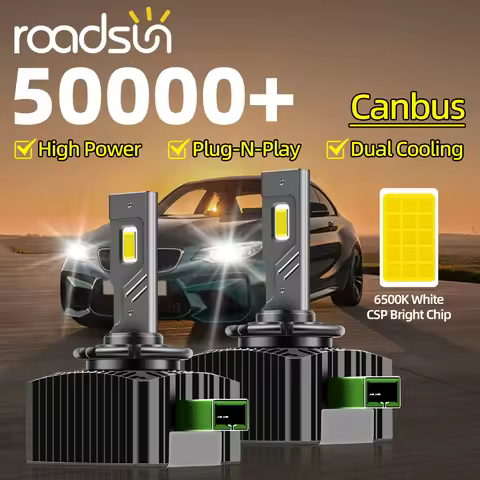 2pcs D3S Xenon Upgrade LED Headlight D1S D2S D4S D5S D1R D2R D3R D4R, High Low Beam 6500K White 3570