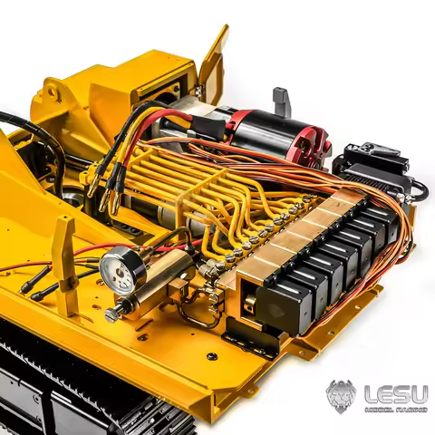 Toys 1/14 Metal LESU Hydraulic RC Excavator AC360 PC360 Electric Digger Black Tracks Assembled Toys 