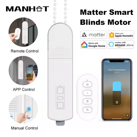 Matter WIFI Smart Motor DIY motorized Chain Roller Blinds Shade Shutter Drive Apple Homekit Alexa Go