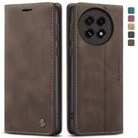 Luxury Retro Case for OnePlus 13 Multiple Card Slots Stand Function Phone Cover for OnePlus 12 Leath