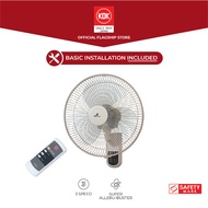 KDK M40MS Remote Controlled Wall Fan with with Standard Installation