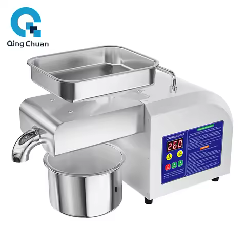Oil Press Machine 4-6Kg Per Hours Z5 Commercial Temperature Control Peanut Sesame Squeeze Sunflower 