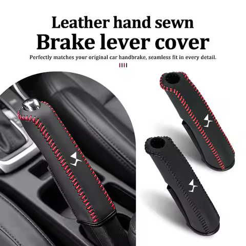 Leather Car Hand Brake Cover Handbrake Grip Protector Sleeve For DS SPIRIT DS4S DS3 DS5 5LS DS6 DS7 