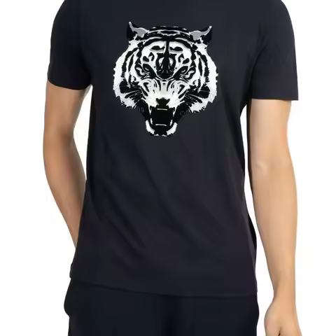 Antony Morato Men s Tiger Print Graphic T Shirt Blue