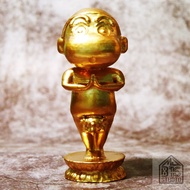 รูปปั้น กุมารทอง ไอ้ชินจัง จอมแก่น โนะฮาร่า ชินโนะสุเกะ วัตถุมงคล บูชาเจ้าเด็กหัวมัน art toy ของสะสม สีทองคำ 10 cm.