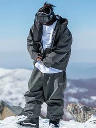 單板滑雪 雪服一套 灰色L碼 snowboard