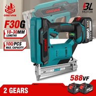 ONEVAN F30G Electric Nail Gun Nailer Stapler Framing Nailer Tacker Furniture Staple Gun Woodworking 
