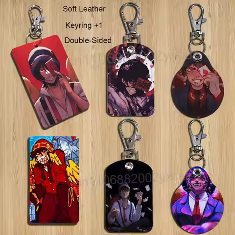game DSMP QSMP Quackity Holder For Bank Business Work Card Holder Student Card Case Bus Card Keychai