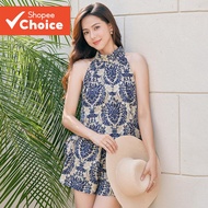 B95-AUG24-A-2-Halter Vest and Shorts Set-SHB95ED859  B95-OGOS24-A-2-Set baju tanpa lengan leher dan 