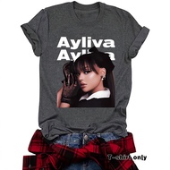 Top Women Cute Printed Short Sleeve AYLIVA Girl Pattern New Style Women Fashion T-Shirt T-Shirt Wome