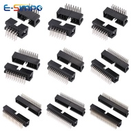 10pcs DC3 2.54mm DIP RA Right Angle SMT Double Row 6P 10P 20P 26P 34P 40P ISP Male Pin IDC JTAG Sock