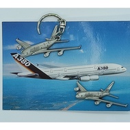 Airbus A380 Keychain and Pin set