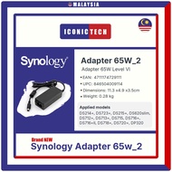 Synology Adapter 65W_2 Adapter 65W Level VI. DS720+, DS718+, DS716+II, DS716+, DS715, DS713+, DS723+