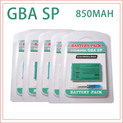 1-10pcs Rechargeable GBA SP Battery 3.7V 850mAh for GBA GameBoy Advance SP Gaming Console with Screw