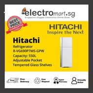 Hitachi R-VG690P7MS-GPW 550L TOP FREEZER FRIDGE