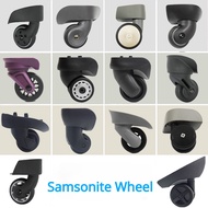 DO 1 Pair Samsonite Original Universal Wheel Replacement Luggage Wheels Black Double row Wheels for 