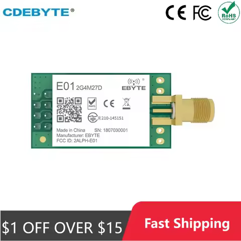 Wireless Module CDEBYTE E01-2G4M27D nRF24L01P 27dBm nRF24L01 PA LNA Long Range 2.4GHz SPI DIP IoT Mo