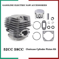 Chainsaw Cylinder and Piston Set for 5200 52Cc 5800 58cc Gasoline Chainsaw Spare Parts Diameter 45mm