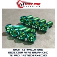 GR5 TITANIUM BOLT TRIANGLE UPPER BOTTOM CNC TK PRO/AITECH RX-KING