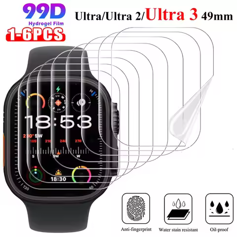 Soft TPU Clear Protective Film For Apple Watch Ultra 3 49mm Screen Protector Hydrogel Film For iWatc