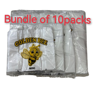 10pack Virgin Plastic Sando Bag Food Grade Thick Makapal Virgin Materials Golden Bee 400-420pcs Per 