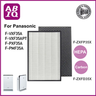 ABIQ แผ่นกรองอากาศTrue HEPA Filter H13 F-ZXFP35X และกรองกลิ่น F-ZXFD35X สำหรับเครื่องฟอกอากาศ Panaso