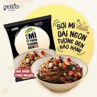 2 Packs Of Koreno Paldo Korean Black Soy Sauce Noodles - Koreno Jjangmen Black Noodle 78g Pack