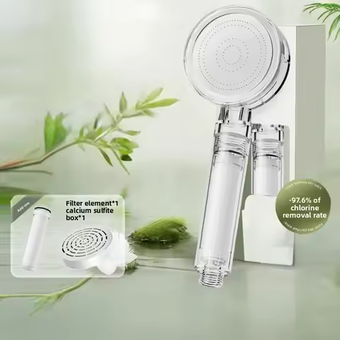 Pressurized Filter Shower Head Acrylic Household Double Dechlorination Bacteriostatic Water Bath Sho