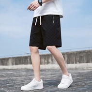 Men's B-line shorts with full print B casual basketball sports men's beach pants ice silk quick-dryi