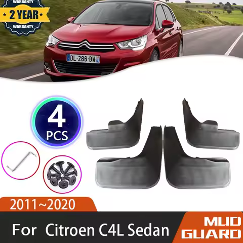 Car Mudguards For Citroen C4 C4L Sedan 2011~2020 Mud Splash Guards Mudflap Fender Automotive Profess