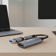 Live Stream 1080P Capture Card, 4K HDMI to USB/USB-C, Plug & Play