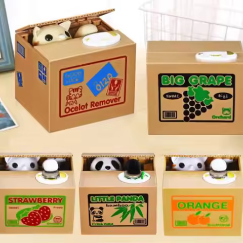 Children's Smart Savings Box - Stealing Cat Electronic Money Bank, Home Decoration & Christmas Gift