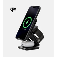 KUXIU Qi2 Fast Charging X40Q 15W 3-in-1 Portable Wireless Charger + Case, Magnetic Foldable Station