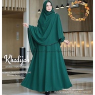 [DRESS TERKINI MODEL TERBARU] Khadijah Syari Set Hijab Baju Gamis Jumbo M L XL XXL 3XL 4XL Busui Fri