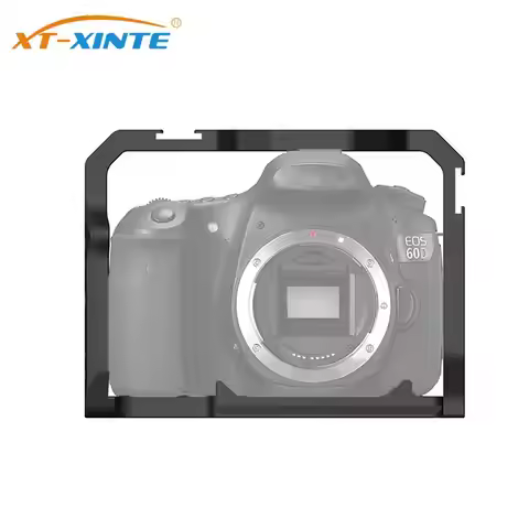 Camera Cage Rig For Canon EOS 70D 80D 90D Aluminum Alloy Protective Frame with Cold Shoe 1/4 3/8 Thr
