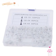 EUCALYTUSMY 250 Pcs Closed End Wire Connector, AWG Gauge Wire 22-16 Crimp Terminal, Cable Terminals 