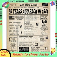 80Th Birthday Commemorative Gifts for Men and Women, Elegant Old Canvas Hanging Paintings, 80Th Birt